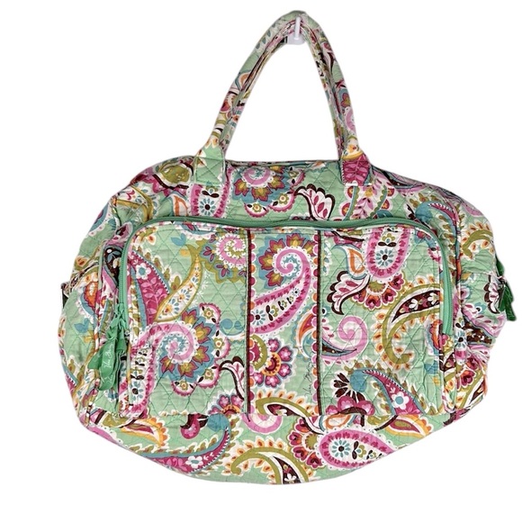 Vera Bradley Tutti Frutti Paisley Quilted Large Multiple Compartments Tote Bag - Picture 1 of 10